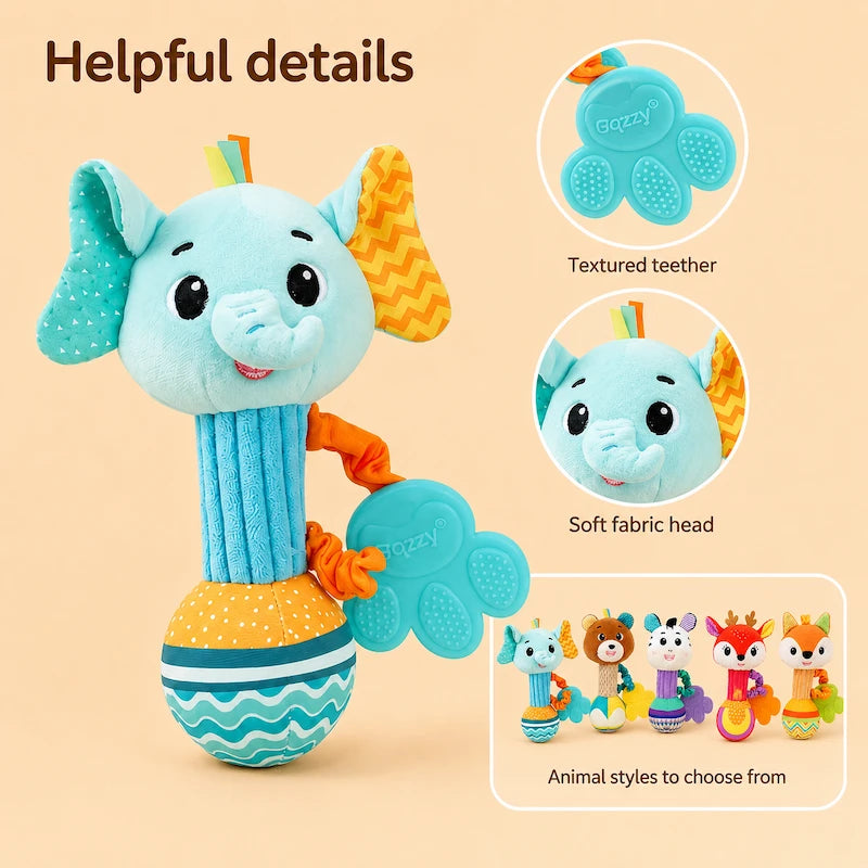 Plush Hand-Grip Rattle
