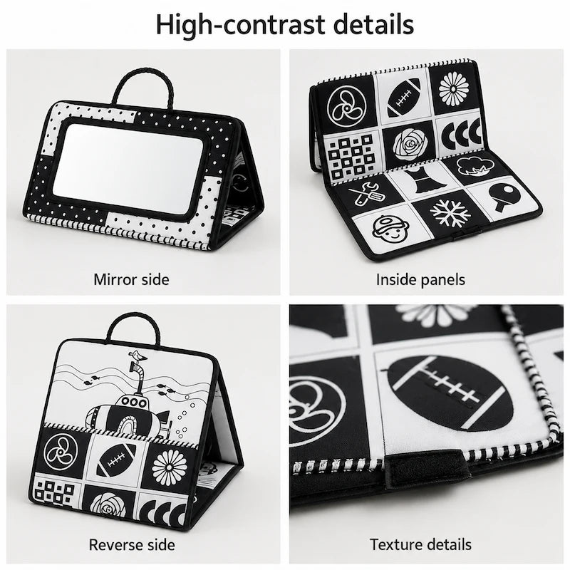 Double Sided Tummy Time Book Toy